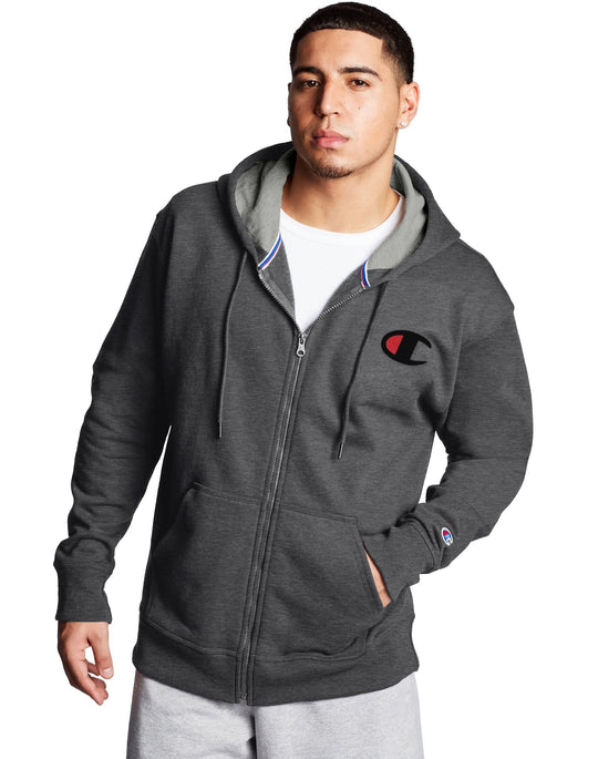 Champion Mens Powerblend Fleece Zip Hoodie