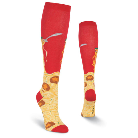 K. Bell Womens Spaghetti n Meatballs Knee High Socks