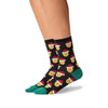 Hot Sox Womens Santa Smile Emoji Crew Socks