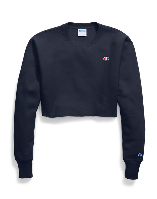 Champion Life Womens Reverse Weave Cropped Cut Off Crew-Mens Fit