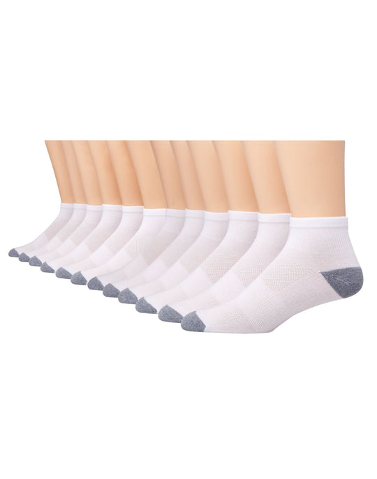 Hanes Mens FreshIQ X-Temp Ankle Socks 12-Pack