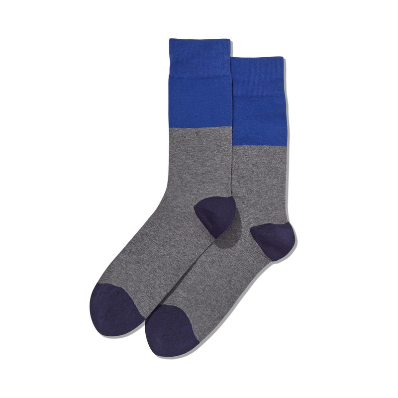 Hot Sox Mens Color Block Crew Socks