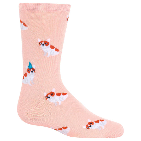 Hot Sox Kids Birthday Frenchie Crew Socks