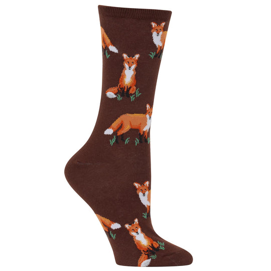 Hot Sox Womens Fox Crew Socks