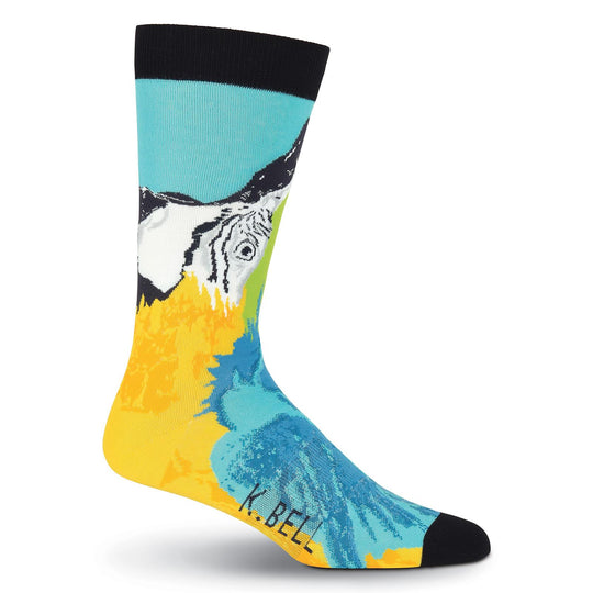 K. Bell Mens Macaw Crew Socks