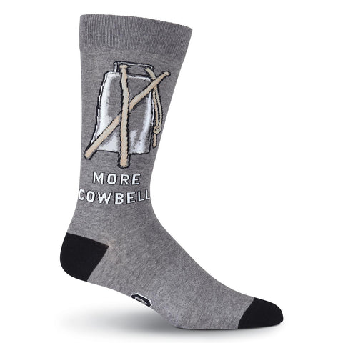 K. Bell Mens More Cowbell Crew Socks