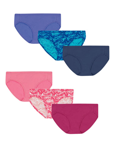 Hanes Women's Cotton Stretch Bikini With ComfortSoft® Waistband 6-Pack