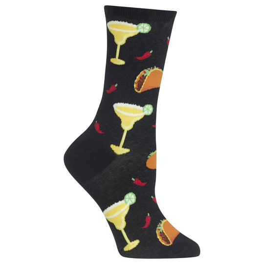 Hot Sox Womens Margaritas and Tacos Crew Socks