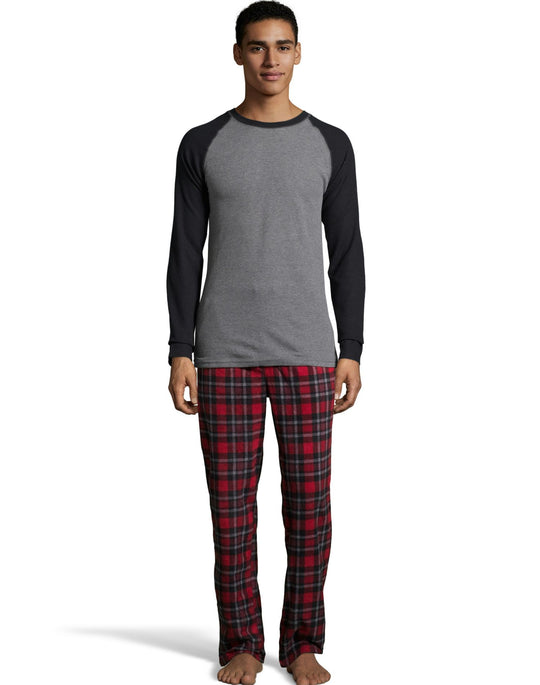 Hanes X-Temp Men`s Microfleece Sleep Set