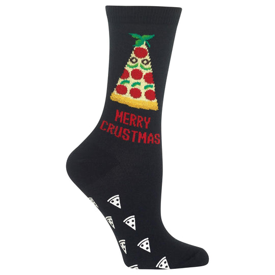 Hot Sox Womens Merry Crustmas Crew Socks