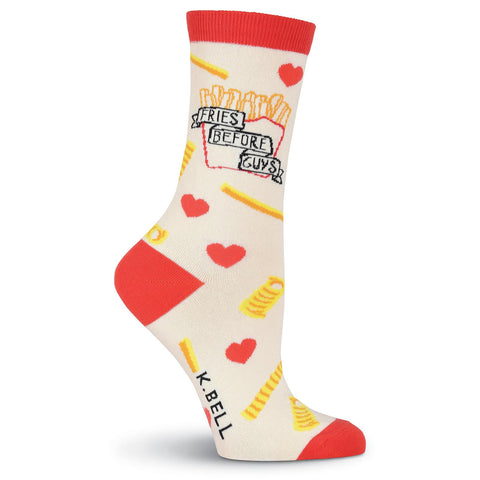 K. Bell Womens Fries Before Guys Crew Socks