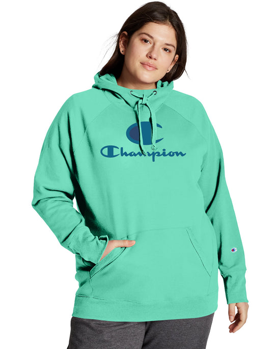Champion Womens Plus Powerblend Fleece Hoodie