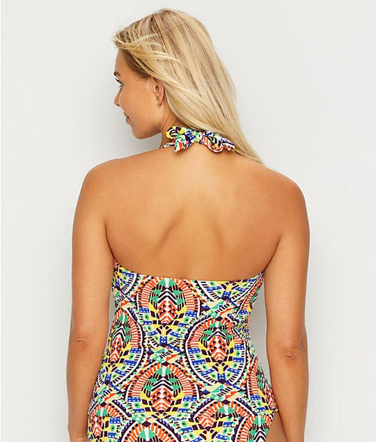 Freya Womens Culture Jam Underwire Padded Plunge Halter Tankini