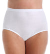 Fruit Of The Loom Fit for Me Women`s Plus Size Cotton White Brief Panties