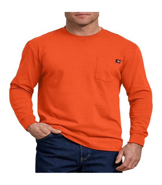 Dickies Mens Long-Sleeve Heavyweight Crew-Neck T-Shirt