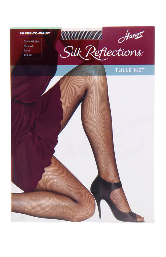 Hanes Silk Reflections Tulle Net Sheer To Waist Pantyhose 1 Pair Pack
