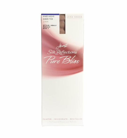 Hanes Women`s Silk Reflections Pure Bliss Luxe Sheer Knee Highs