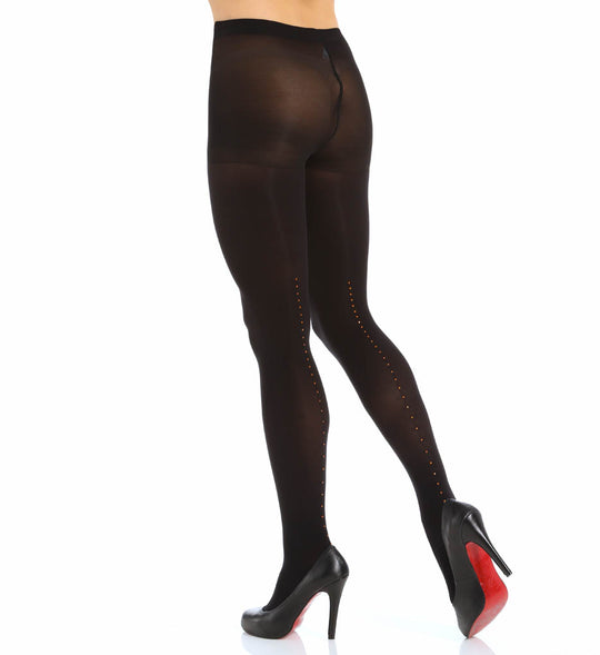 Hanes Women`s Silk Reflections Control Top Embellished Backseam Tight