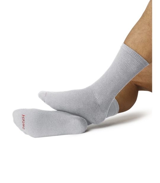 Hanes Men's 6 Pack Cushion Crew Sock