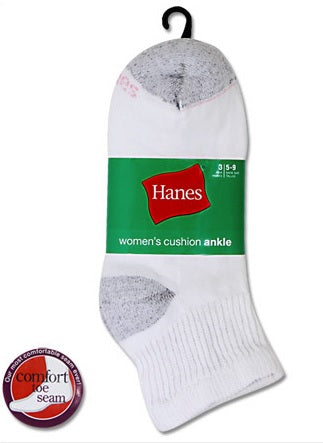 Hanes Women's Ankle Socks 3 Pairs