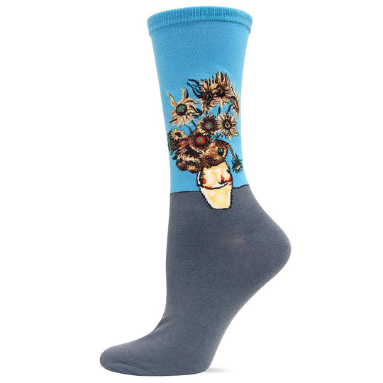 Hot Sox Womens Collection Sunflowers Trouser Sock.