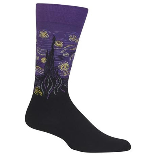 Hot Sox Mens Artist Series Starry Night Sock