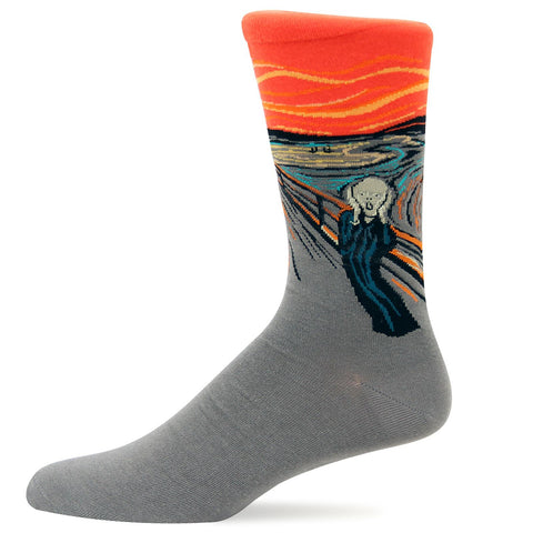 Hot Sox Mens Artist Series The Scream Sock