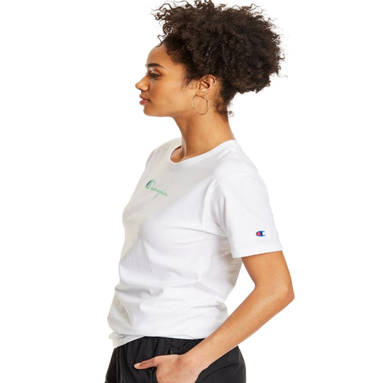 Champion Mens Classic Short-Sleeve Jersey Tee, L, White