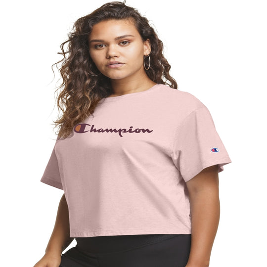 Champion Womens Plus Cropped Tee
