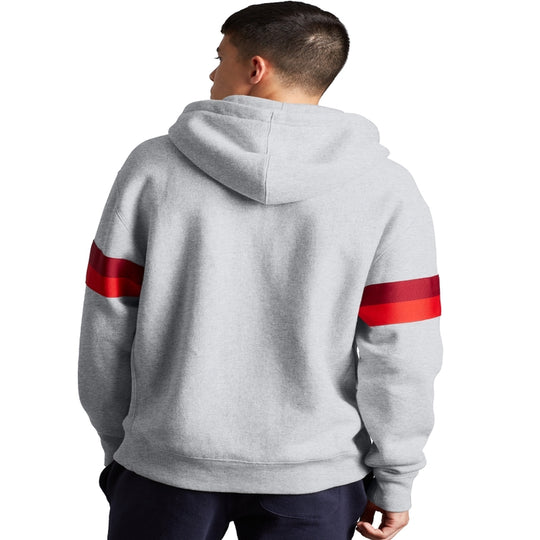 Champion Life Mens Reverse Weave Yarn Dye Half Zip Hoodie, XS, Oxford Grey