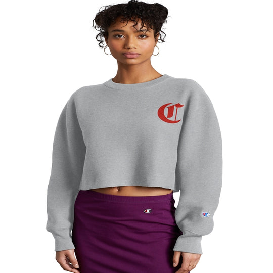 Champion Life Womens Reverse Weave Cropped Cut Off Crew-Mens Fit