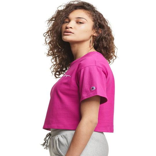 Champion Life Womens Heritage Crop Tee, M, Inari