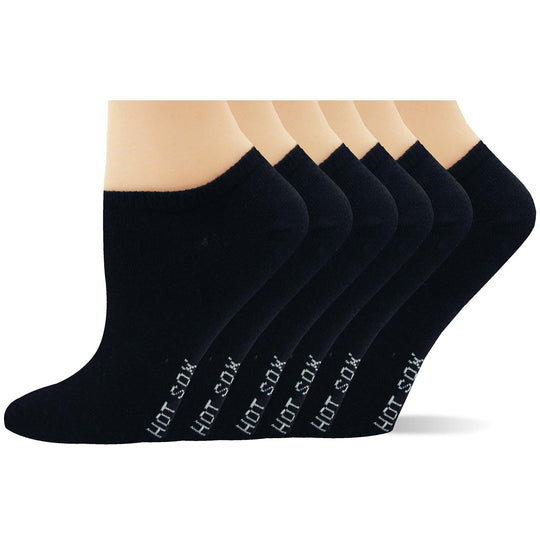 Hot Sox Womens Originals Solid 6 Pack Ped Socks