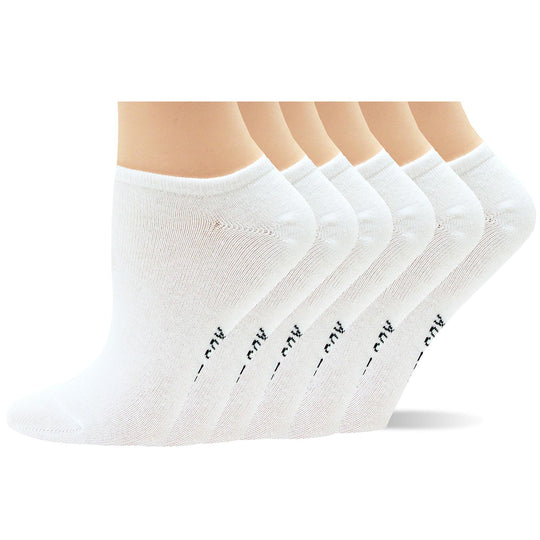 Hot Sox Womens Originals Solid 6 Pack Ped Socks