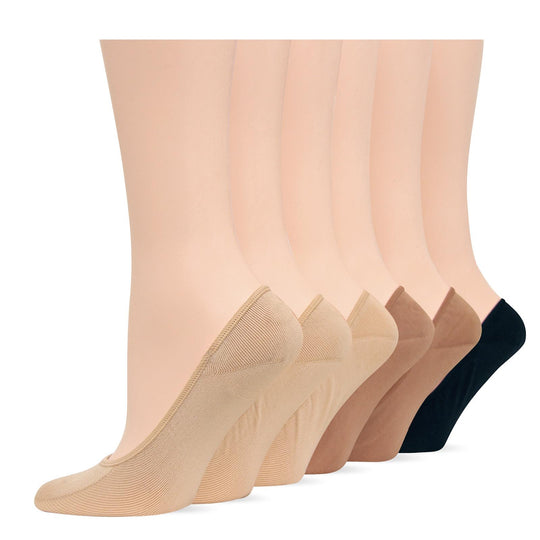 Hot Sox Womens Originals Solid 6 Pack Footliner Socks