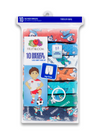 Fruit Of The Loom Toddler Boys Foldover Print Solid Boxer Briefs 10 Pack, 2T/3T