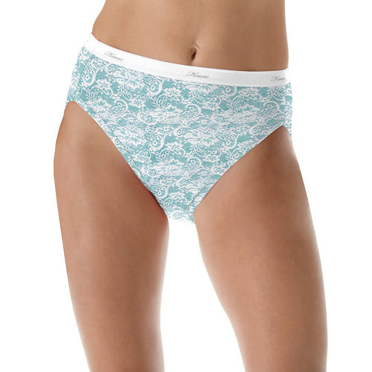 Hanes Women's No Ride Up Cotton Hi-Cut 6-Pack