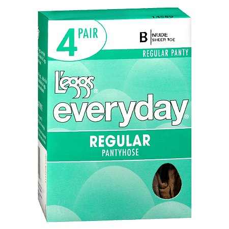 L'eggs Everyday Regular Sandal Toe Pantyhose 4 Pair