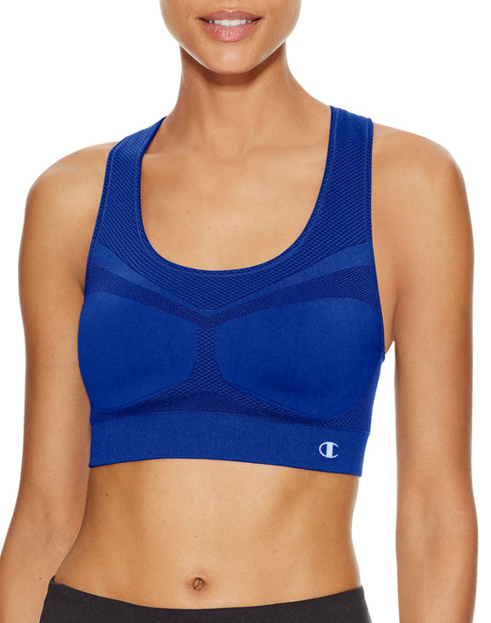 Champion Double Dry Women's Seamless Racer-Back Medium Control Sports Bra