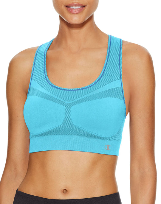Champion Double Dry Women's Seamless Racer-Back Medium Control Sports Bra