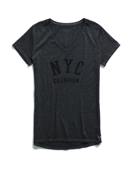 Champion Womens Authentic Wash V-Neck Tee