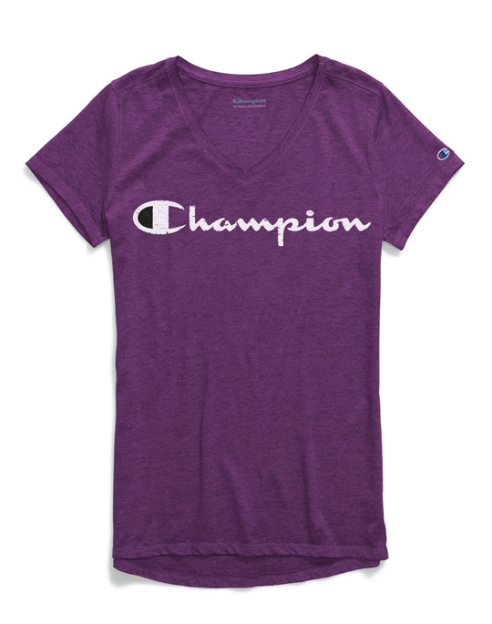 Champion Womens Authentic Wash V-Neck Tee