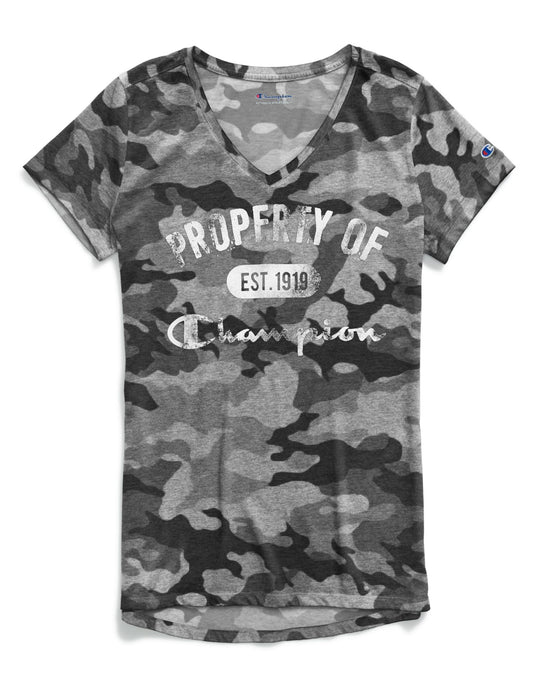 Champion Womens Authentic Wash V-Neck Tee