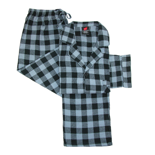 Hanes Mens Cotton Flannel Pajama Set