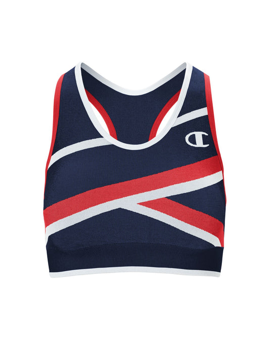 Champion Womens The Infinity Asymmetrical Racerback Sports Bra