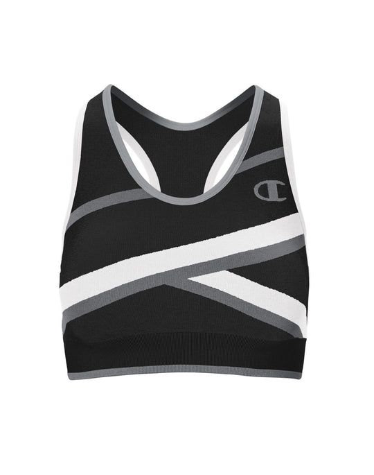 Champion Womens The Infinity Asymmetrical Racerback Sports Bra