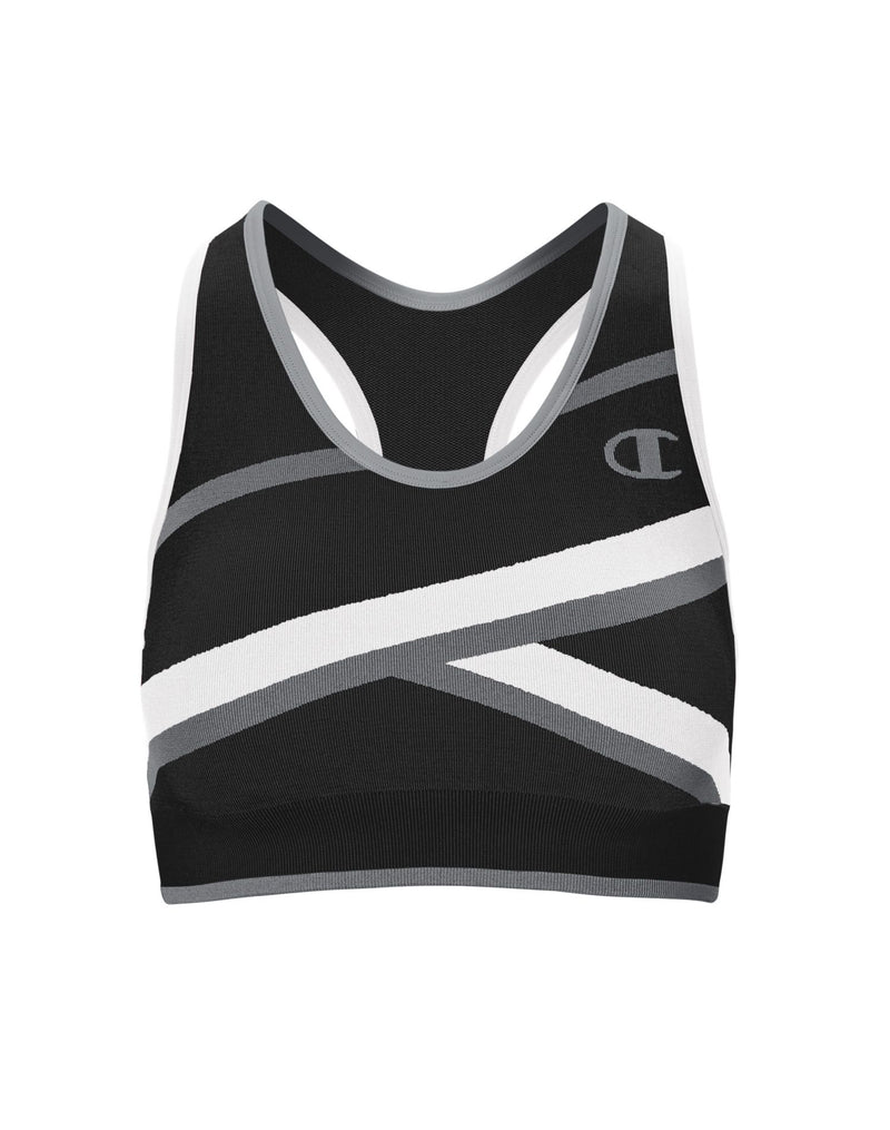 Champion Womens The Infinity Asymmetrical Racerback Sports Bra