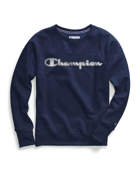 Champion Womens Powerblend Fleece Boyfriend Crew