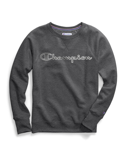 Champion Womens Powerblend Fleece Boyfriend Crew