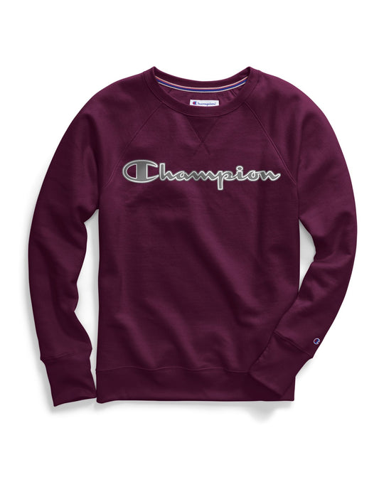 Champion Womens Powerblend Fleece Boyfriend Crew